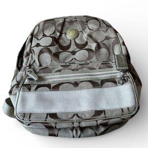 Coach Beige and Gold Signature back pack